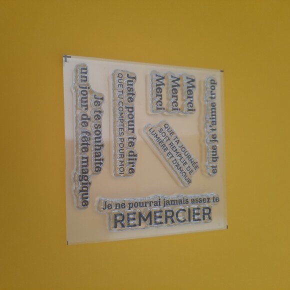 New! French Stampin' Up Clear Photopolymer Sentiments Stamp Set - Picture 2 of 3